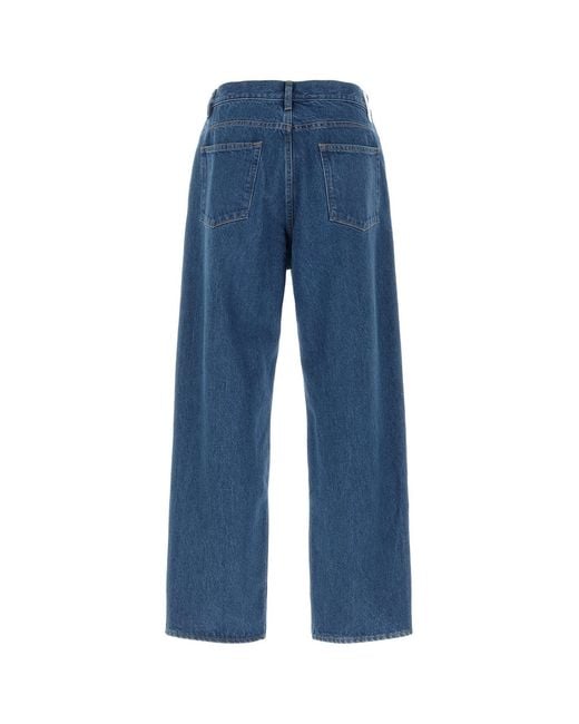Jil Sander Blue Straight Mid Rise Jeans