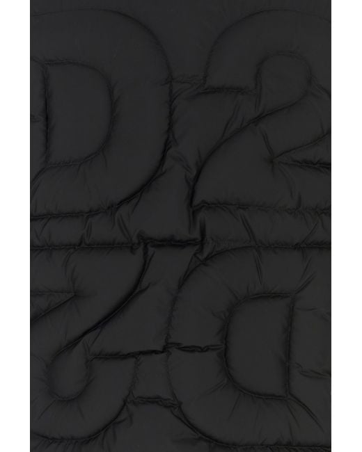 DSquared² Black Nylon Sleeveless Down Jacket for men