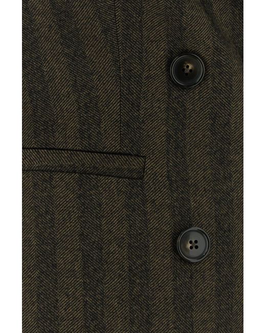 PT Torino Black Embroidered Stretch Wool Blazer
