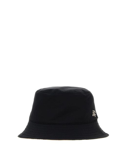 Burberry Black Nylon Bucket Hat