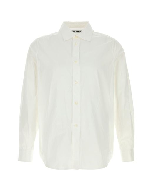 Jil Sander White Regular Solid Shirt for men