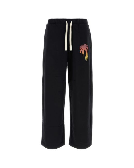 Palm Angels Black Baggy Joggers for men