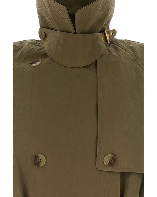 MICHAEL Michael Kors Army Green Cotton Blend Trench Coat