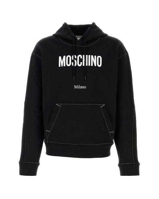 Moschino Black Cotton Sweatshirt for men