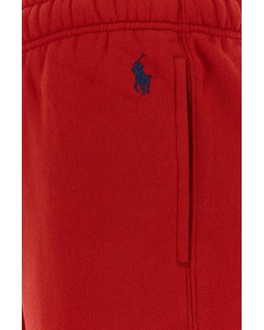 Polo Ralph Lauren Red Cotton Blend joggers