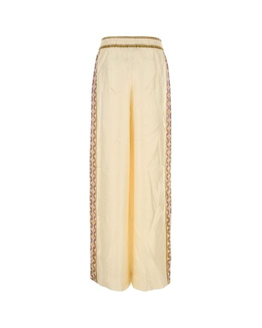 Zimmermann Natural Cream Twill Luna Wide-leg Pant