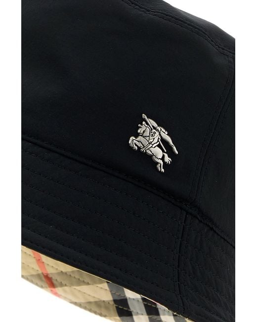 Burberry Black Nylon Bucket Hat