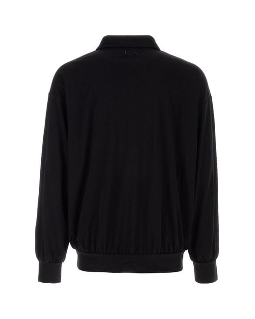 Nanamica Black Wool Polo Shirt for men