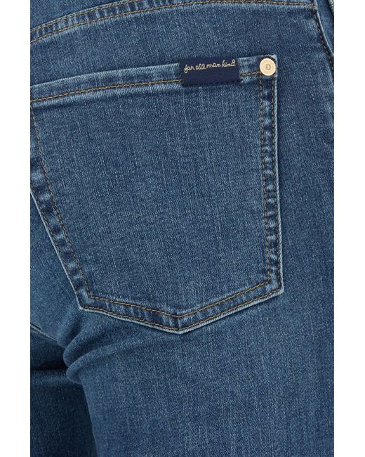 Jeans Bootcut in denim stretch di 7 For All Mankind in Blue