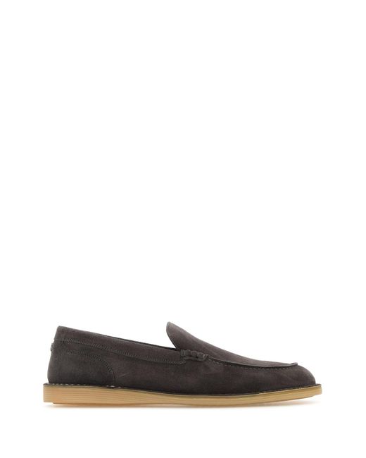 Dolce & Gabbana White Dark Suede New Florio Loafers for men