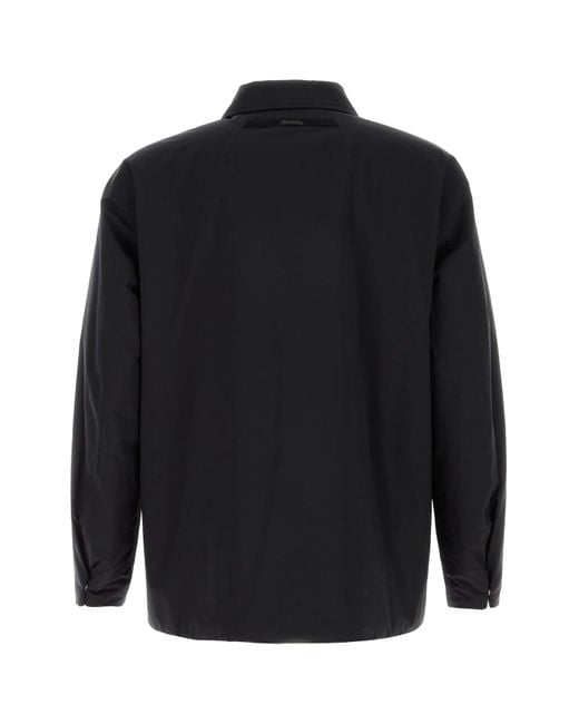Herno Black 2-Layer Gore-Tex Laminated Shirt Jacket for men
