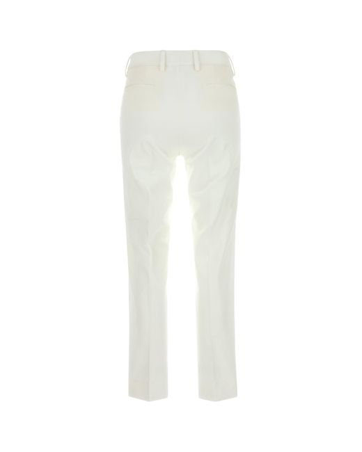 パンツ PT TORINO White Stretch Cotton Cigarette Pant PT Torino White Stretch Cotton Cigarette Pant | Lyst UK