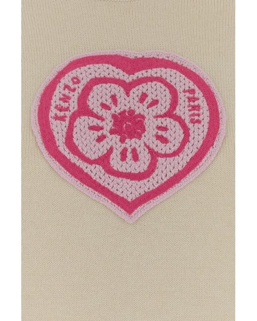 KENZO Pink Round Neck Logo Sweater