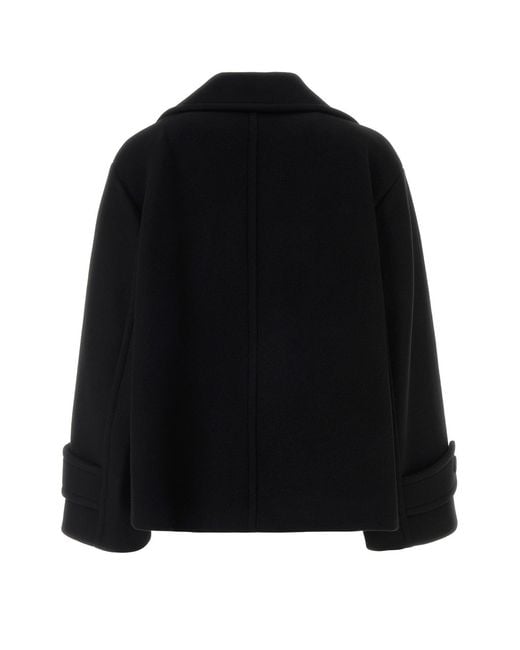 Chloé Black Wool Blend Coat