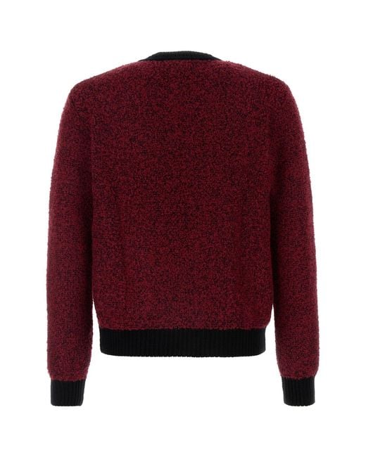 Ernest W. Baker Melange Tiziano Red Acrylic Blend Cardigan for men
