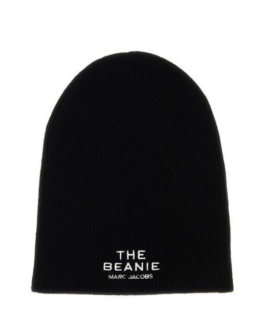Marc Jacobs Black Wool Blend The Beanie Beanie Hat
