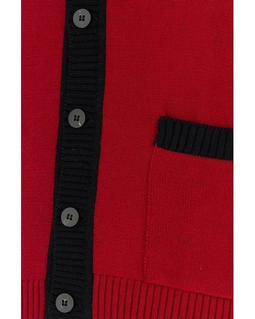 Ernest W. Baker Red Wool Cardigan for men