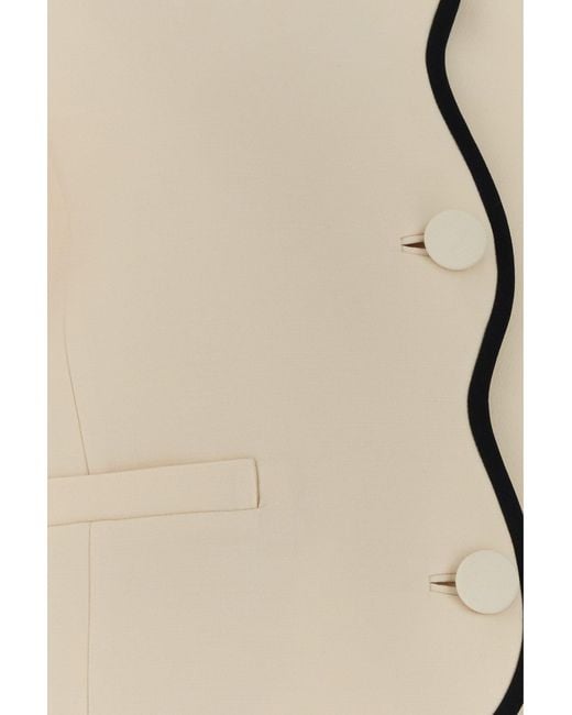 Valentino Garavani Natural Cream Wool Blend Jacket