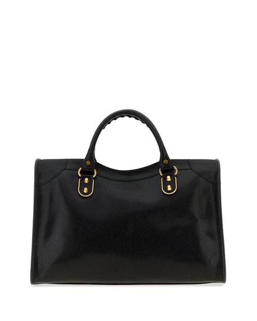 Balenciaga Black Leather Medium Le City Uptown Handbag