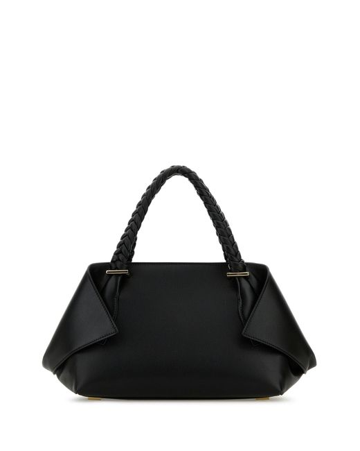 Borsa a mano media in pelle nera di Ferragamo in Black