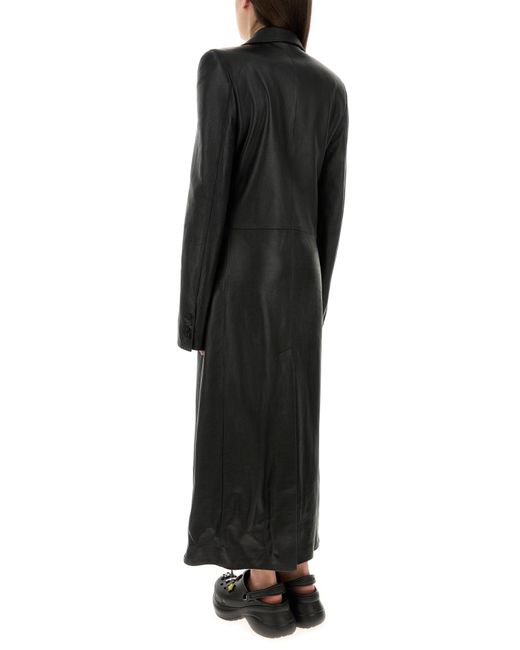 Balenciaga Black Leather Coat