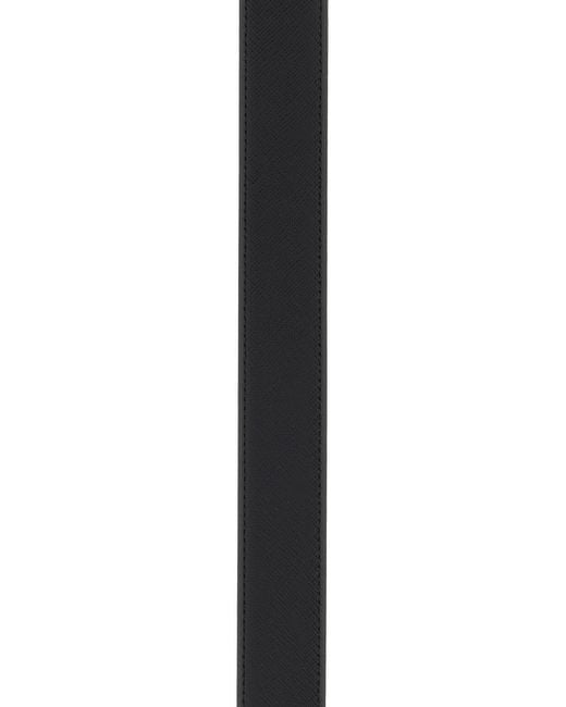 Montblanc Black Leather Reversible Belt for men