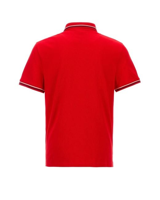 Valentino Garavani Red Cotton Polo Shirt for men