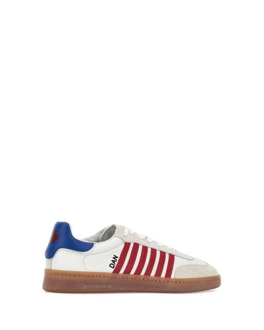 DSquared² Pink Dsquared Leather Boxer Sneakers for men