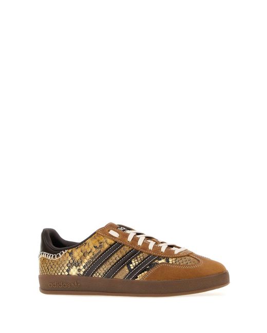 Adidas by Wales Bonner Brown Printed Leather Adidas X Wales Bonner Gazzelle Sneakers