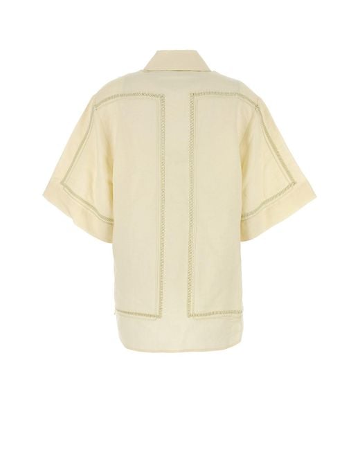 Camilla & Marc White Cream Linen Blend Fortuna Shirt