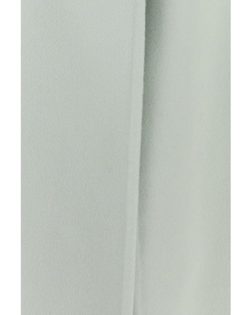 Agnona Gray Ice Wool Blend Coat