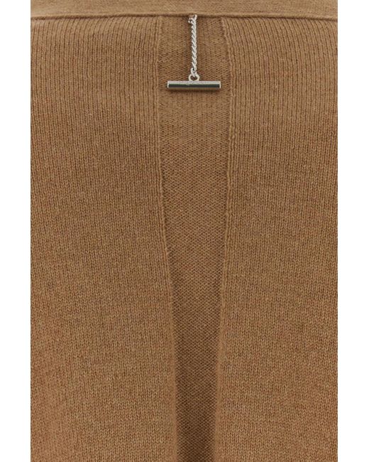 McQueen Brown Biscuit Cashmere Blend Oversize Cardigan