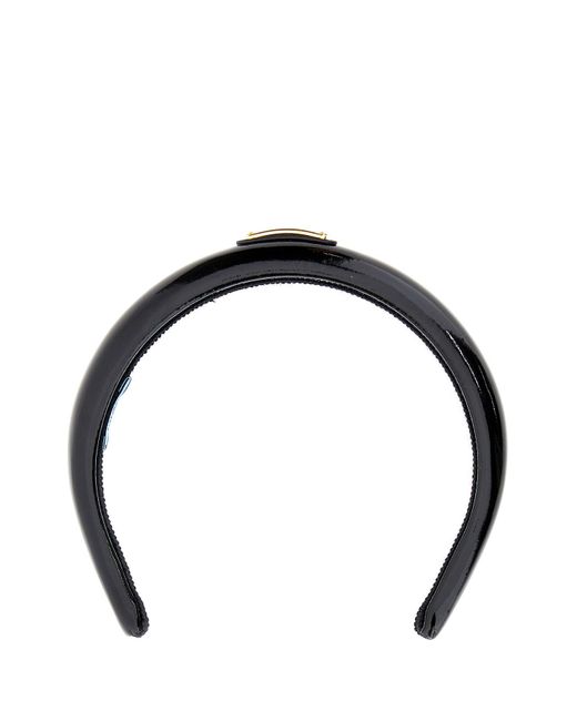Prada Black Leather Headband