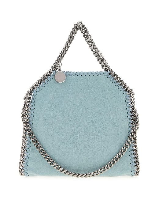 Stella McCartney Blue Light Shaggy Deer Micro Falabella Crossbody Bag