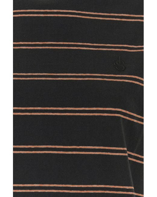 Jil Sander Black T-Shirt Cn Ss Emb