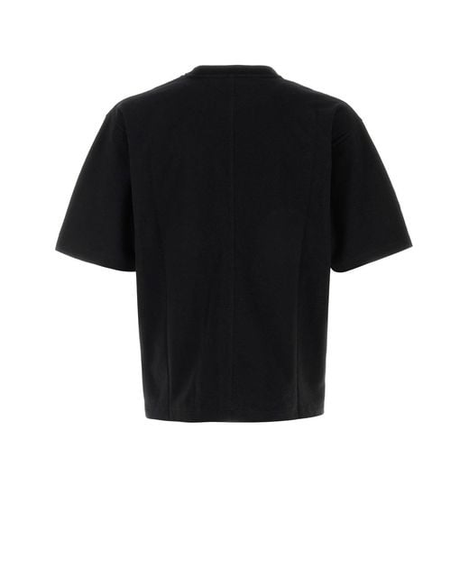 The Row Black Solid Crew Neck T-Shirt for men