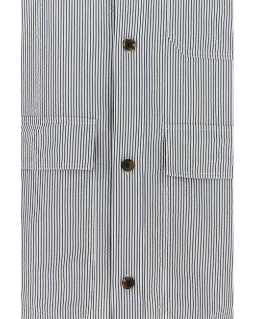 Paltò Gray Embroidered Polyester Blend Giovanni Shirt for men