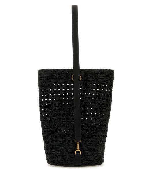 Borsa a spalla in crochet nero di Saint Laurent in Black