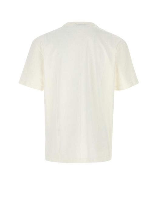 T-shirt in cotone avorio di A.P.C. in White da Uomo