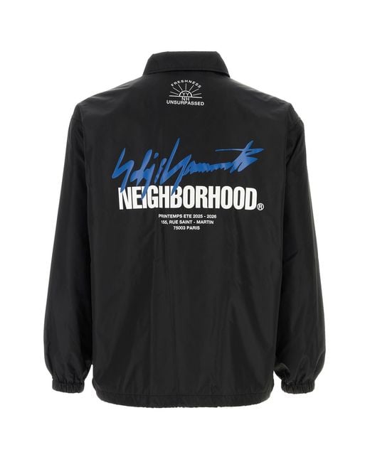 Yohji Yamamoto Black Nylon X Neighborhood Windbreaker for men