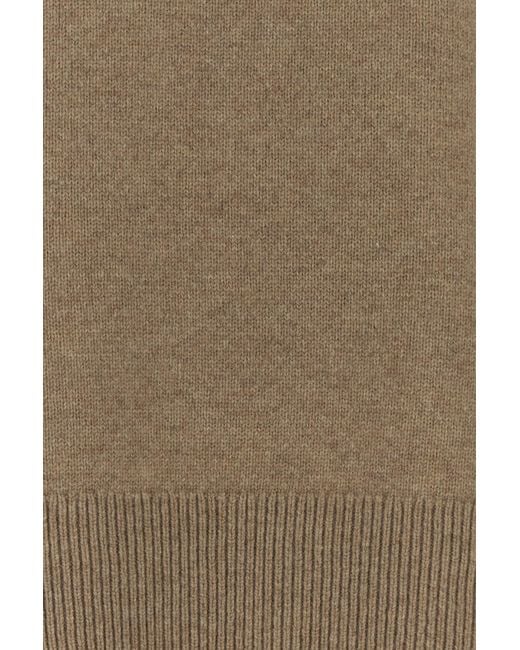 Tory Burch Brown Biscuit Wool Oversize Sweater