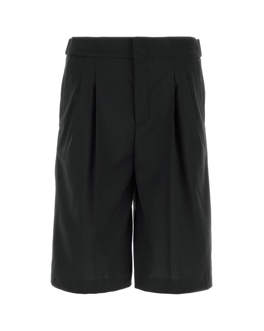 Bermuda in misto poliestere stretch nero di PT Torino in Black da Uomo
