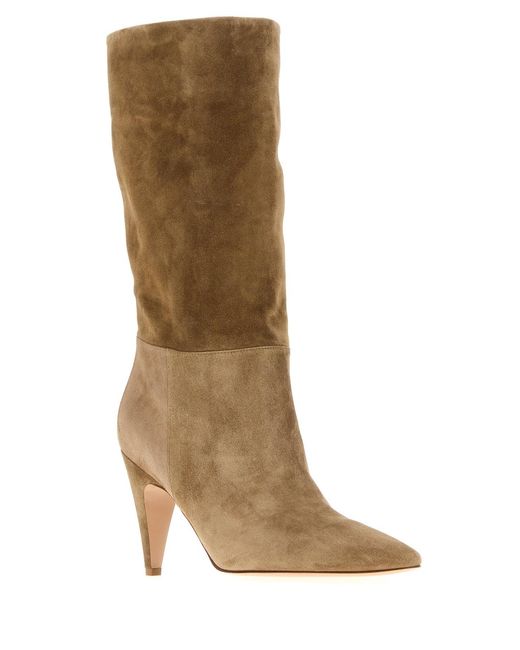 Gianvito Rossi Brown Cappuccino Suede Elise Boots