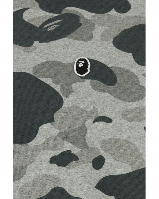 A Bathing Ape Gray Printed Cotton Sweatshirt for men