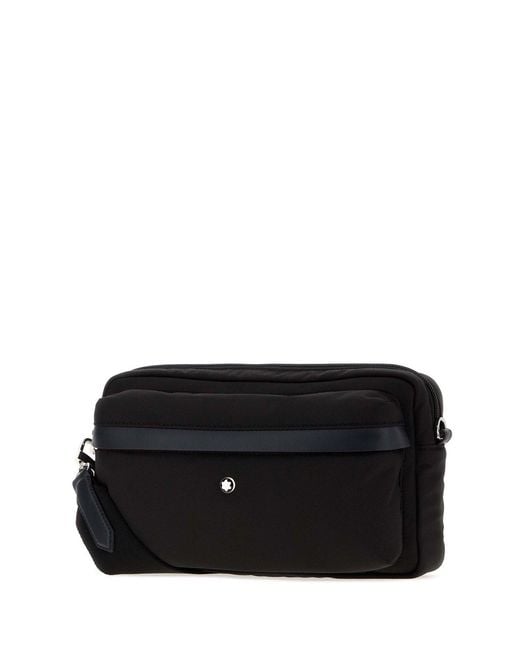 Montblanc Black Canvas Crossbody Bag for men