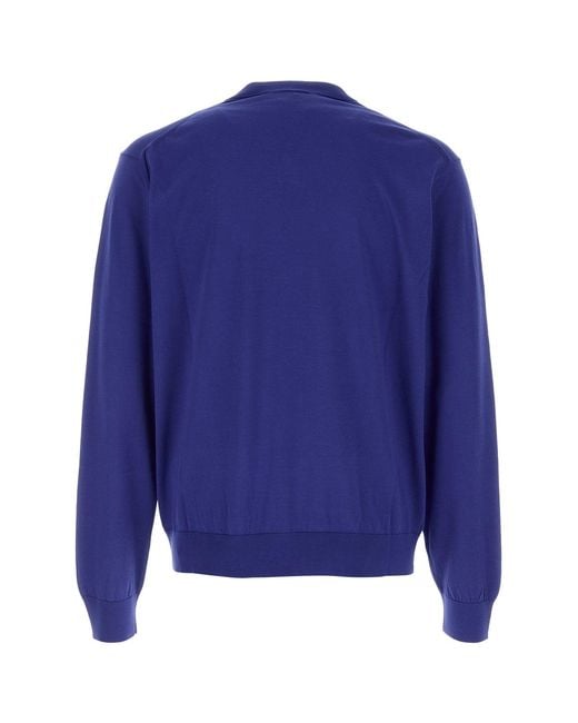 Versace Blue V Neck Sweater for men