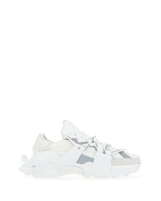 Dolce & Gabbana Leather Space Sneakers in White for Men | Lyst