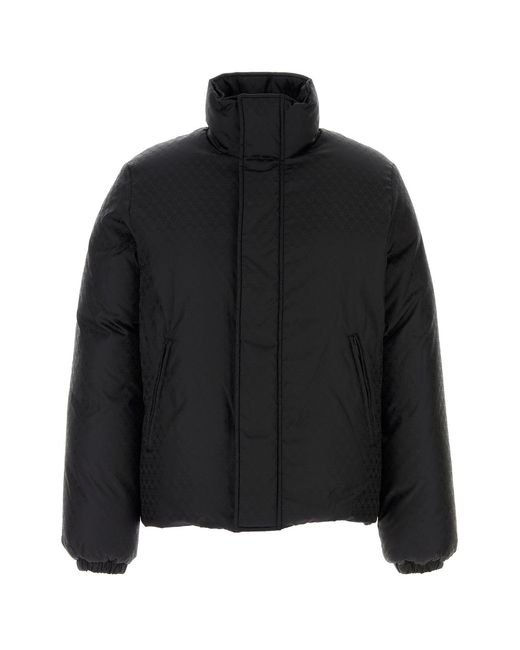 McQueen Black Nylon Down Jacket for men