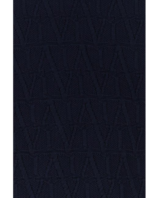 Valentino Garavani Dark Blue Cotton Sweater for men