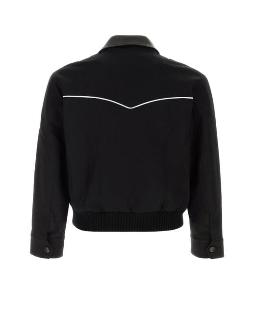 Ernest W. Baker Black Stretch Cotton Jacket for men